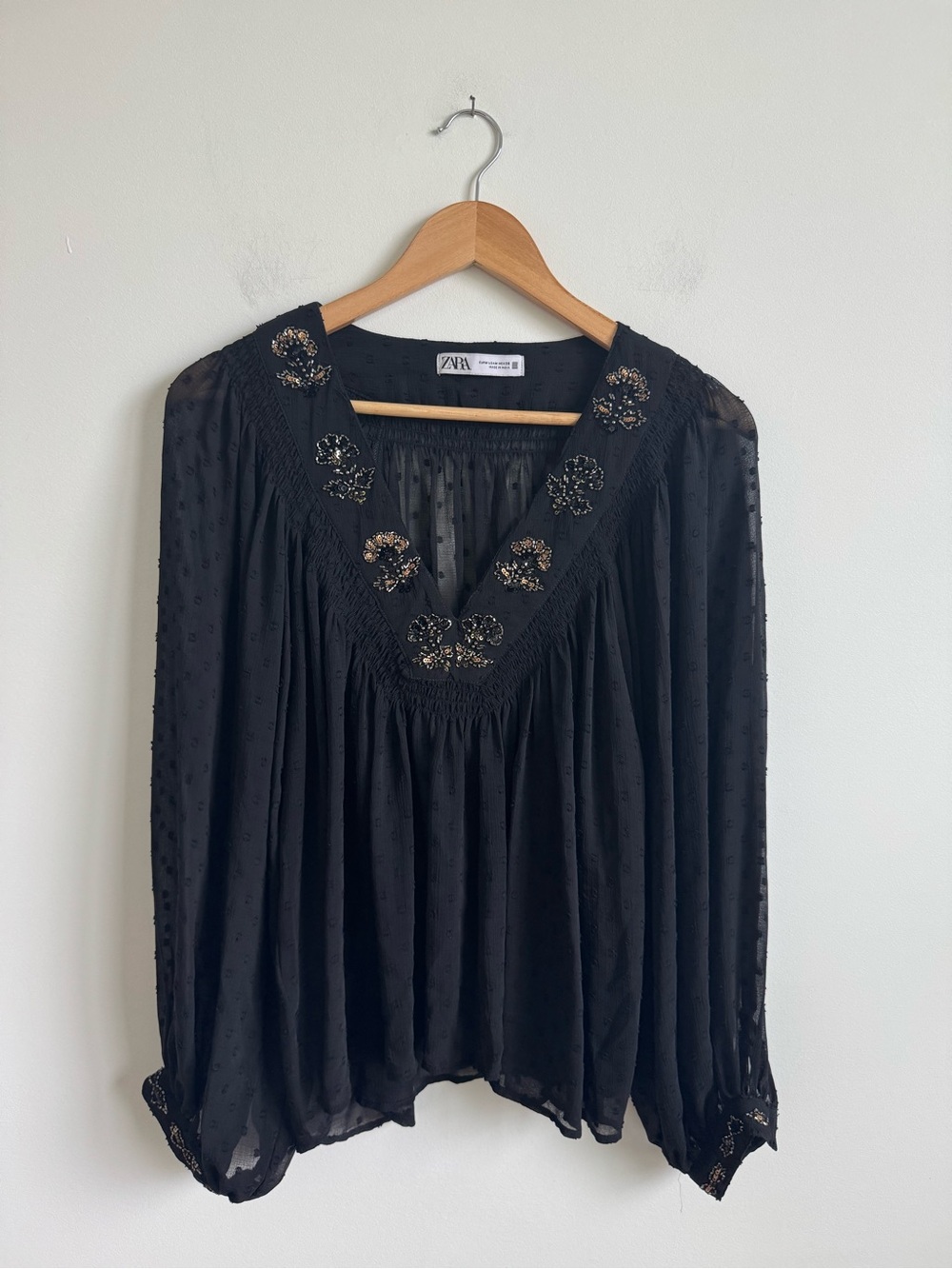 Flowy beaded blouse